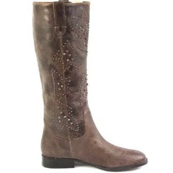frye & co Distressed Leather Phoenix Studded Boots - Picture 2 of 10